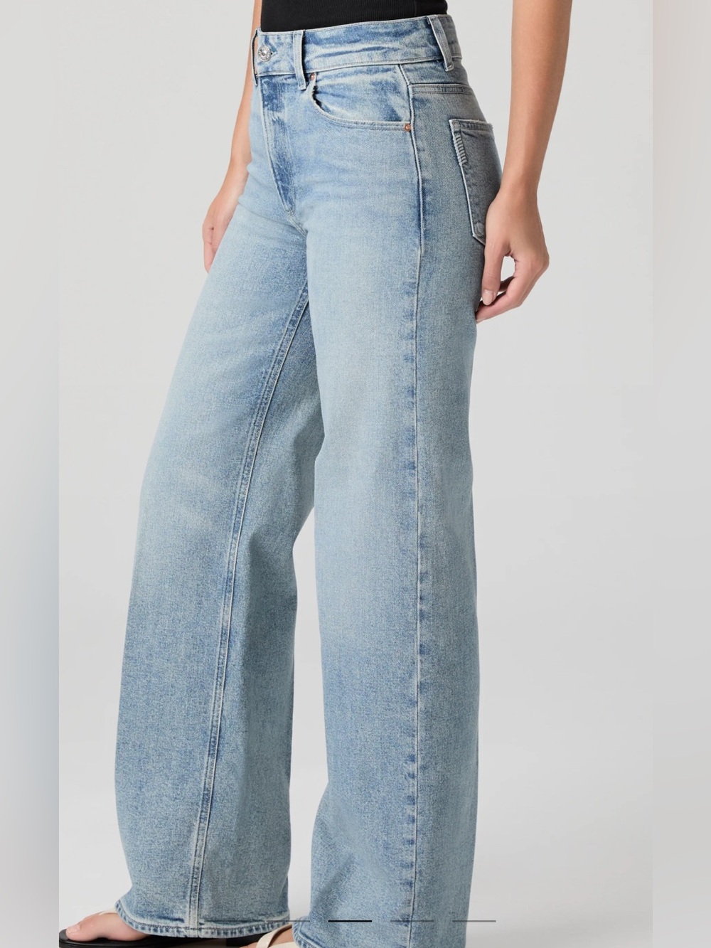 PAIGE Sasha High Rise Wide Leg Jeans